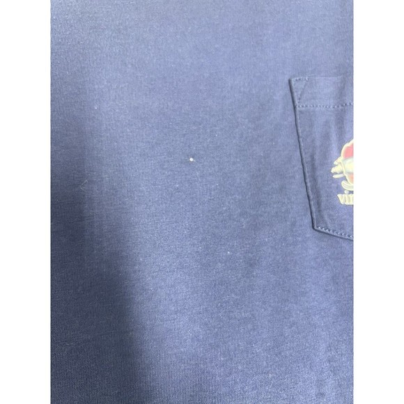 Vineyard Vines Snowboard Whale Long-Sleeve Pocket Tee Navy Blue Large‎ - Picture 4 of 11